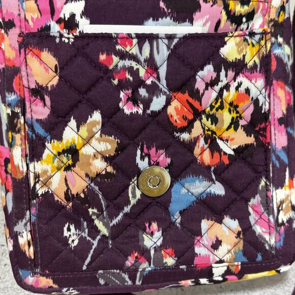 NEW Vera Bradley purse purple bag floral RFID protection Iconic Mini Hipster - Picture 7 of 7